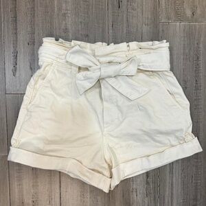 High-waisted Paperbag Shorts With Belt